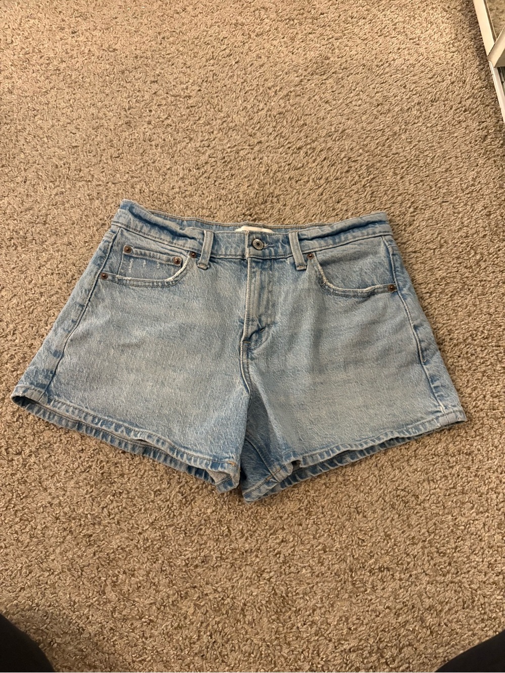 Abercrombie & Fitch Light Wash Denim Shorts